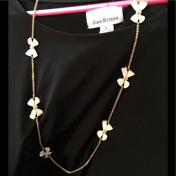 J. Crew Pink Bow Necklace - Picture 3 of 4